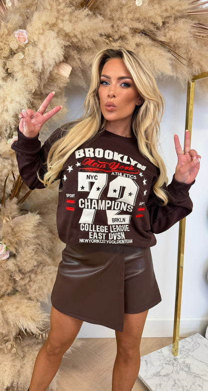 STAR BROOKLYN SWEAT 8011645 CHOCO