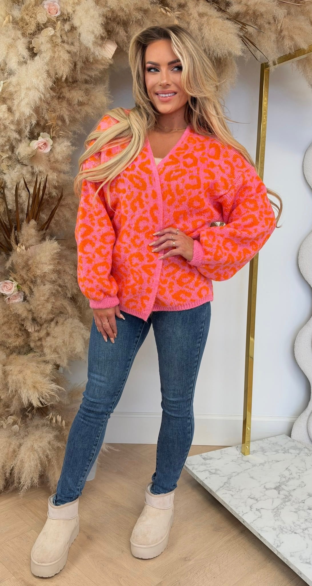 LEOPARD SOFT VESTJE 4537 ORANGE