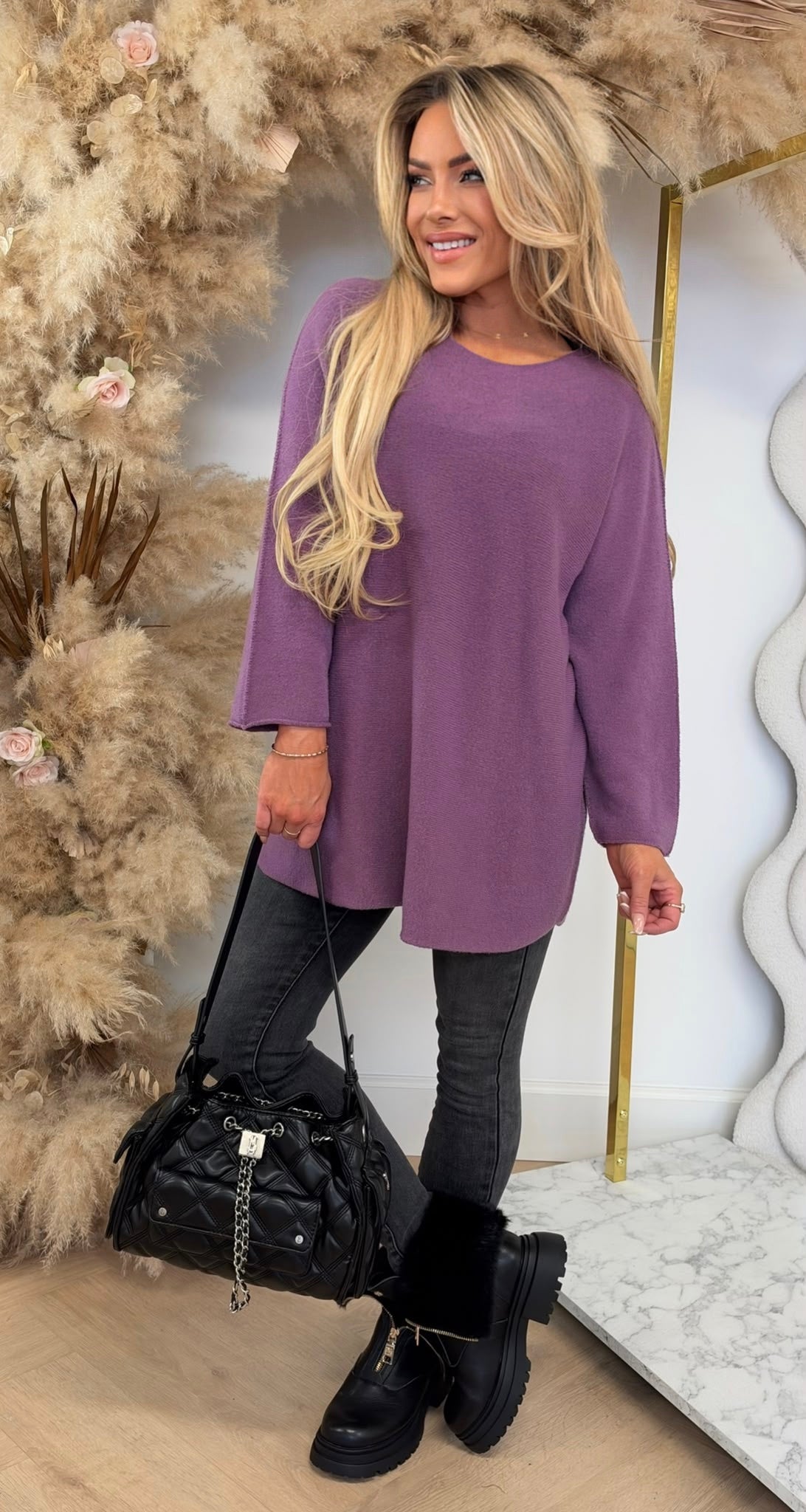 KIMMY SOFT LONG TOP LAVENDER