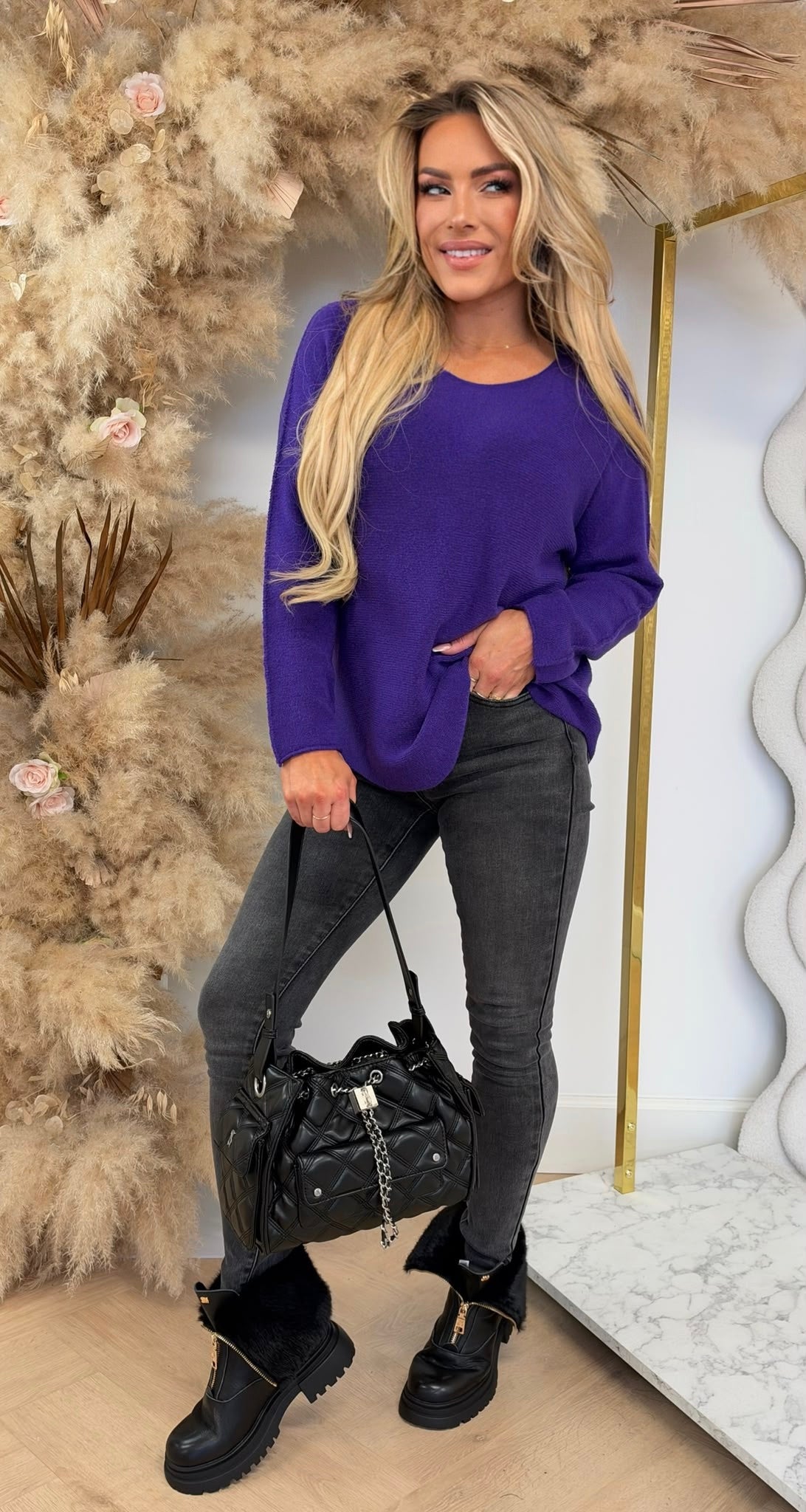 ROUND NECK SOFT TOP PURPLE