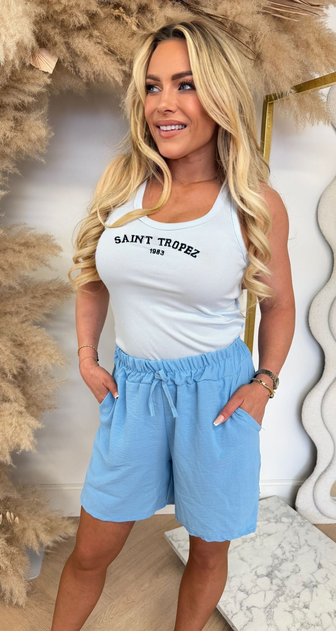 SAINT TROPEZ TOP KC-19 ICEBLUE