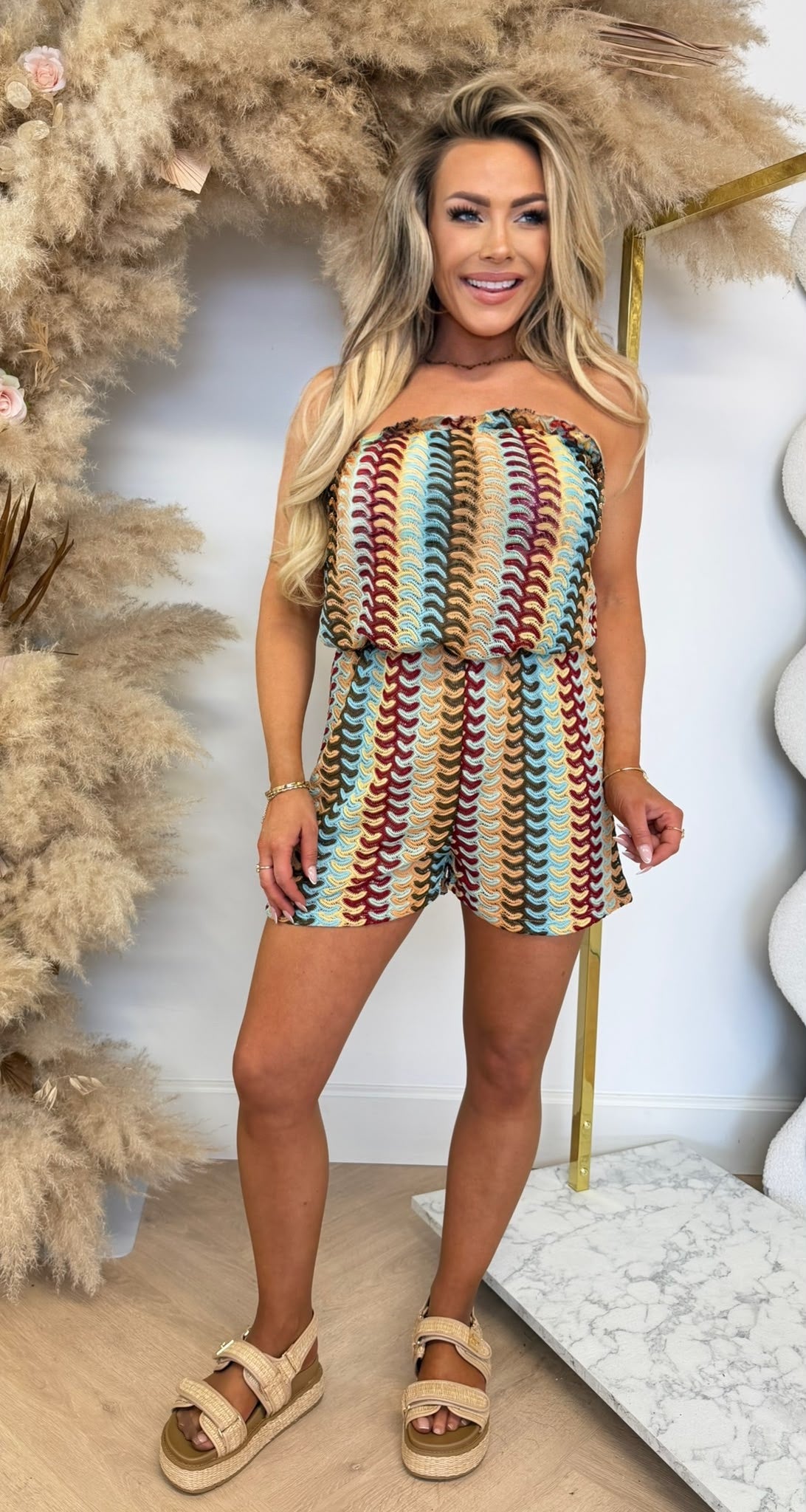 MESSO PRINT PLAYSUIT YELLOW
