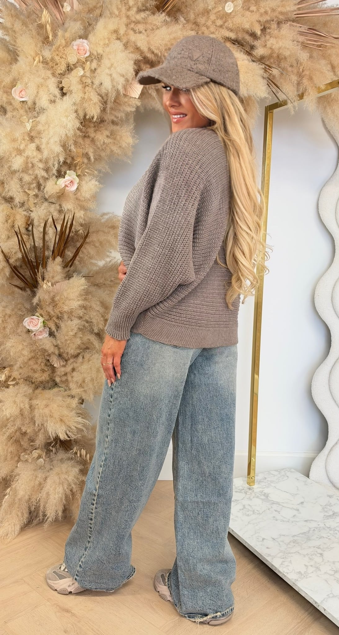 SELINA KNITTED TOP TAUPE