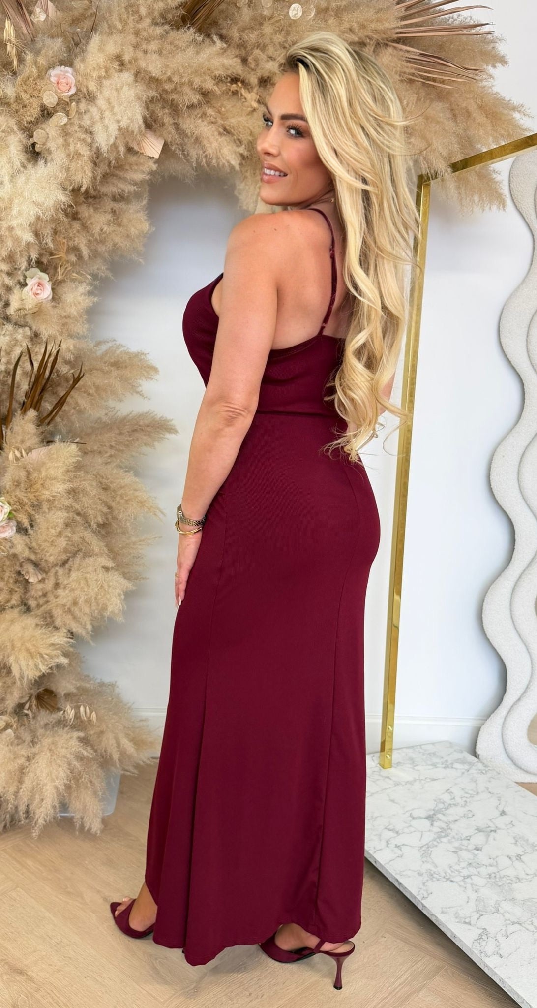 MIDNIGHT SUN DRESS BORDEAUX