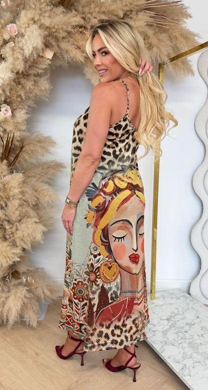 ART LUREX DRESS LEOPARD