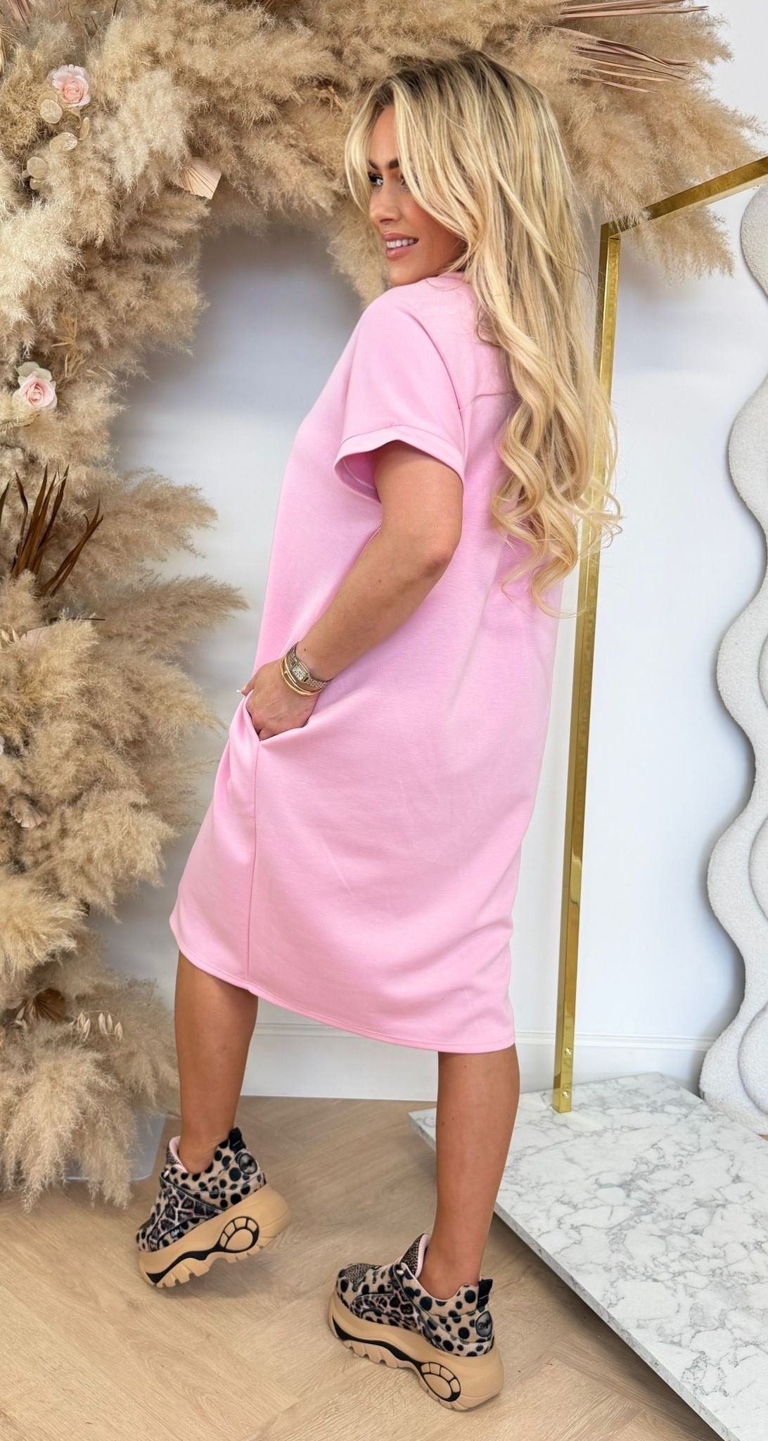 KATIE BASIC LONG TEE LIGHTPINK