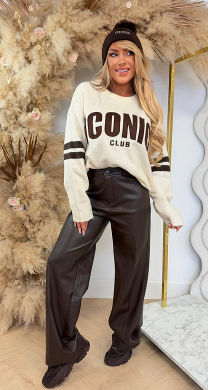 SIDE STRIPE ICONIC CLUB KNIT 3831425 BEIGE