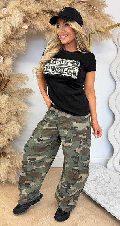 LOVE YOURSELF ARMY TEE 13530 BLACK