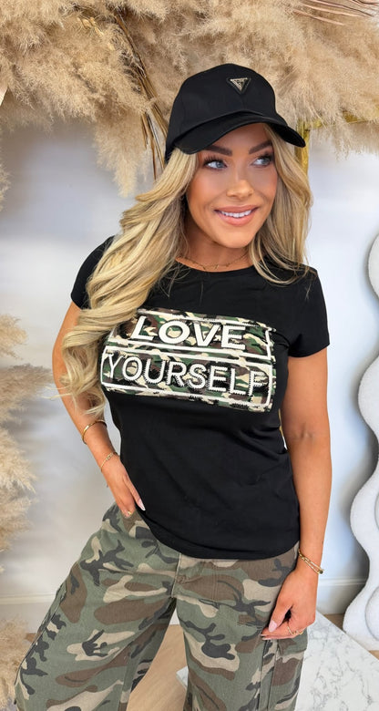 LOVE YOURSELF ARMY TEE 13530 BLACK