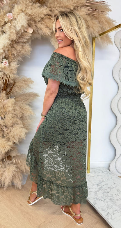 ALICE BOHO TOUWTJES DRESS ARMYGREEN