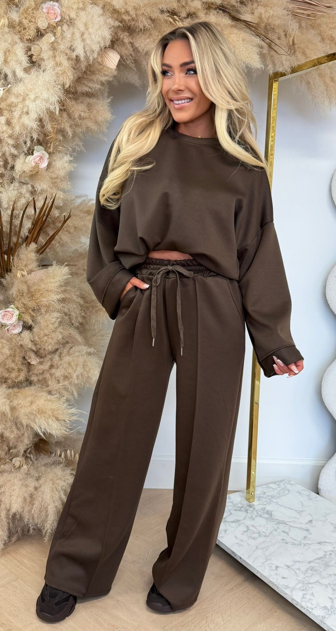 DJOEKE COMFY 2 PIECE SET BROWN