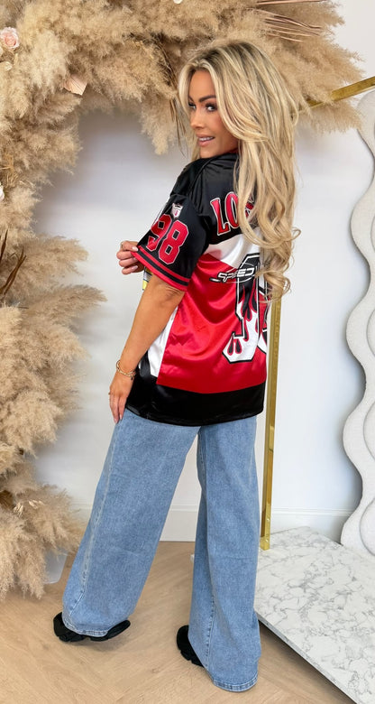 SPEEDY RACING BASEBALL TEE BLACK/RED