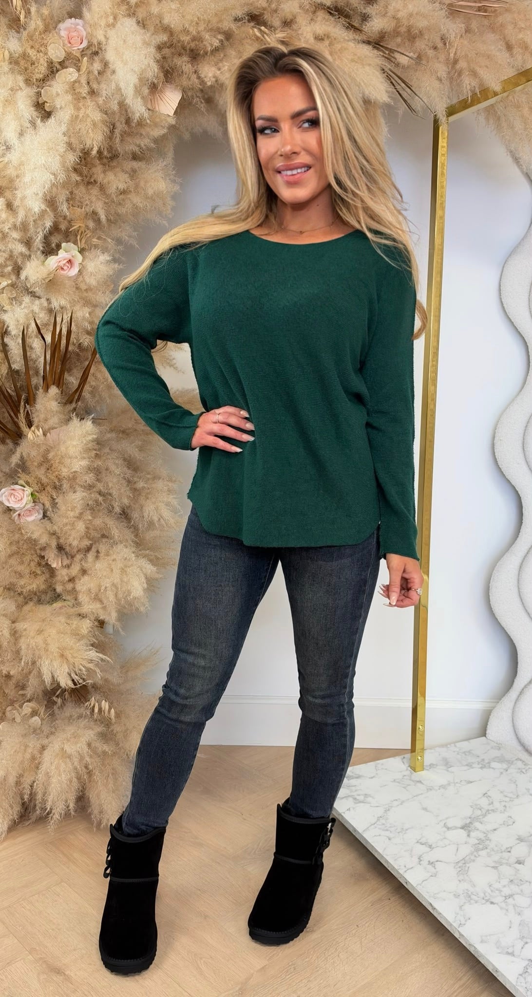 ROUND NECK SOFT TOP GUCGREEN