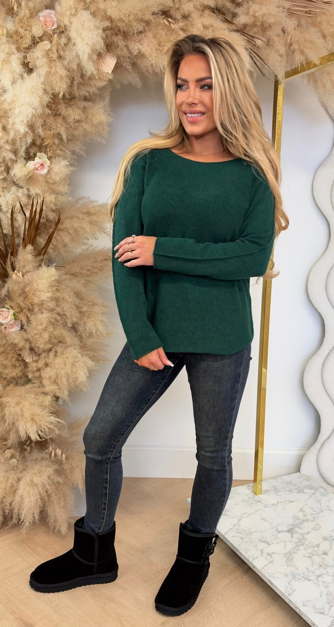 ROUND NECK SOFT TOP GUCGREEN