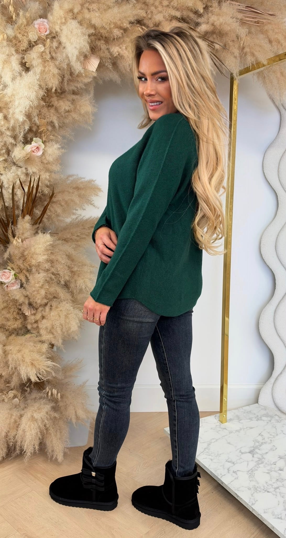 ROUND NECK SOFT TOP GUCGREEN