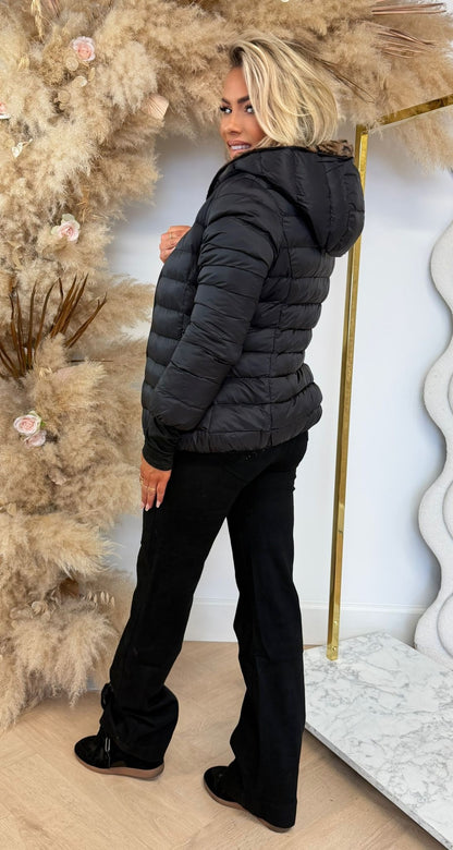 REVERSIBLE PUFFER LEO JACKET 2701 BLACK/CHOCO