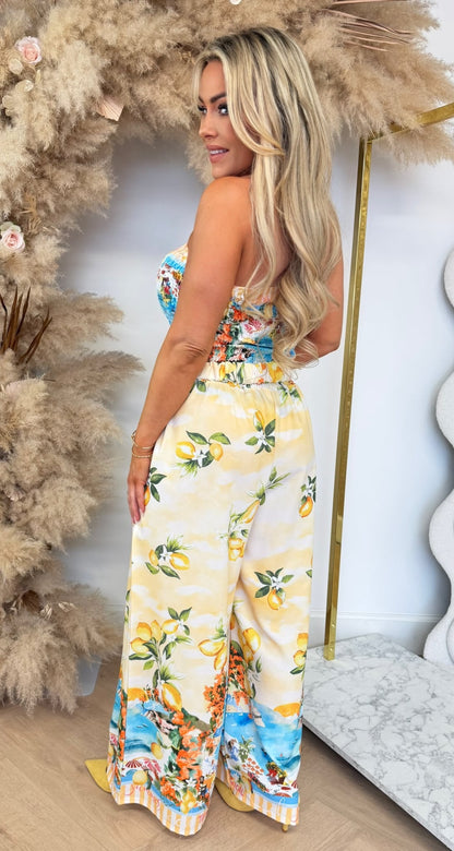 VACATION VIBES JUMPSUIT LEMON/YELLOW