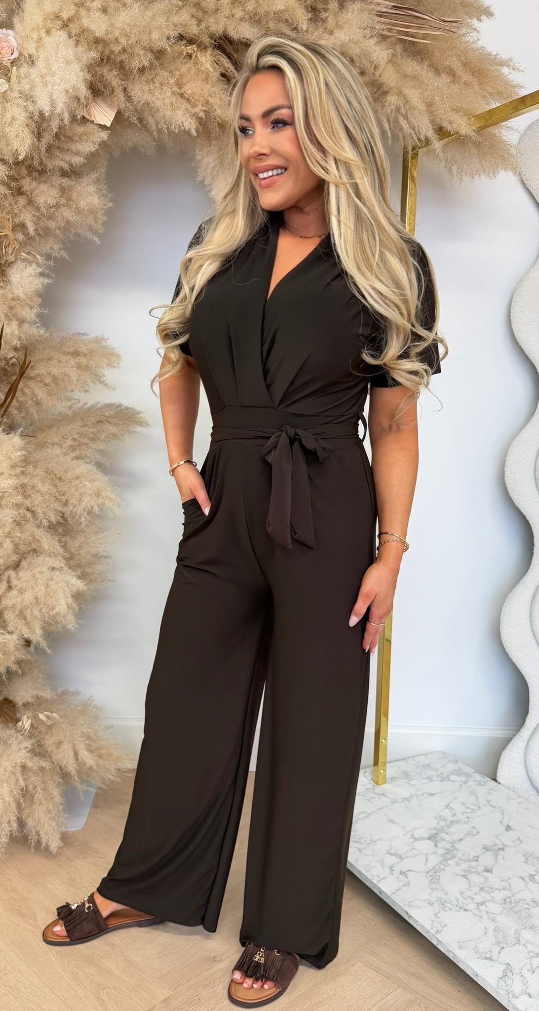SUPER STRETCHY JUMPSUIT CHOCO