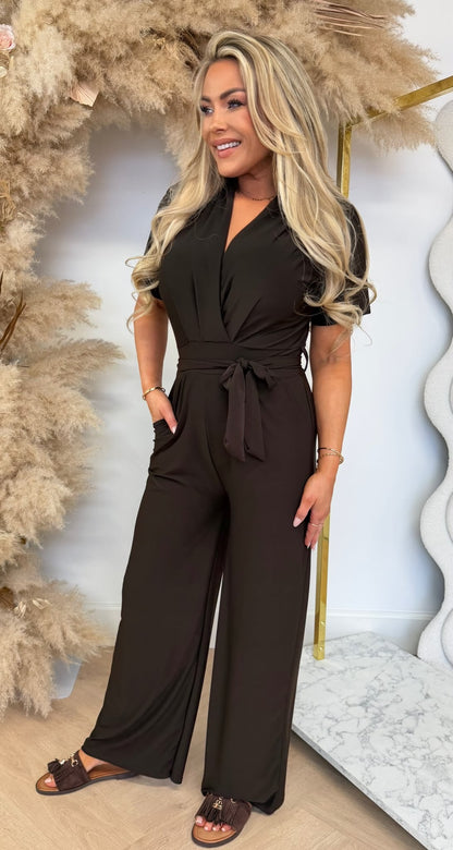 SUPER STRETCHY JUMPSUIT CHOCO