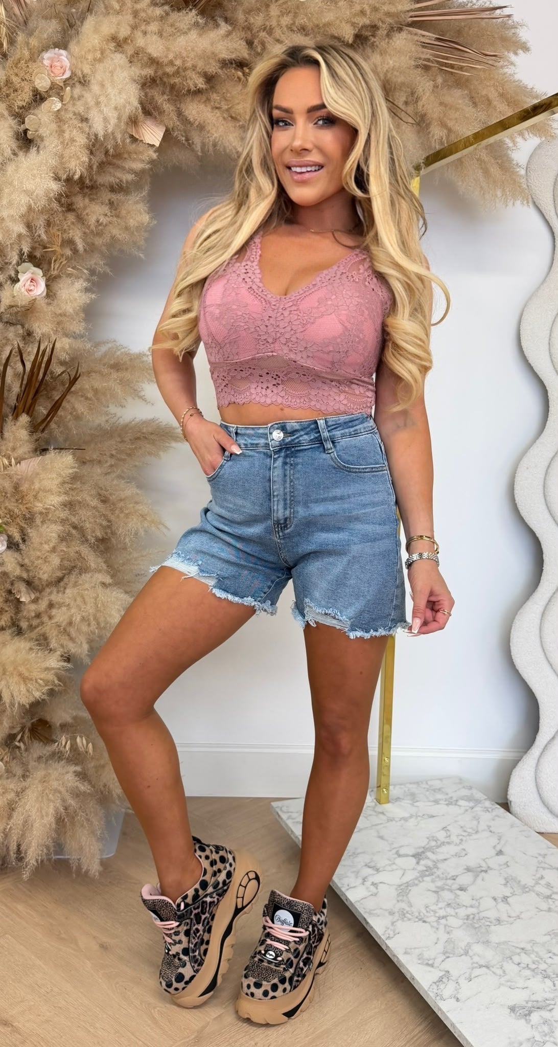 LAMI LACE TOP OLDPINK