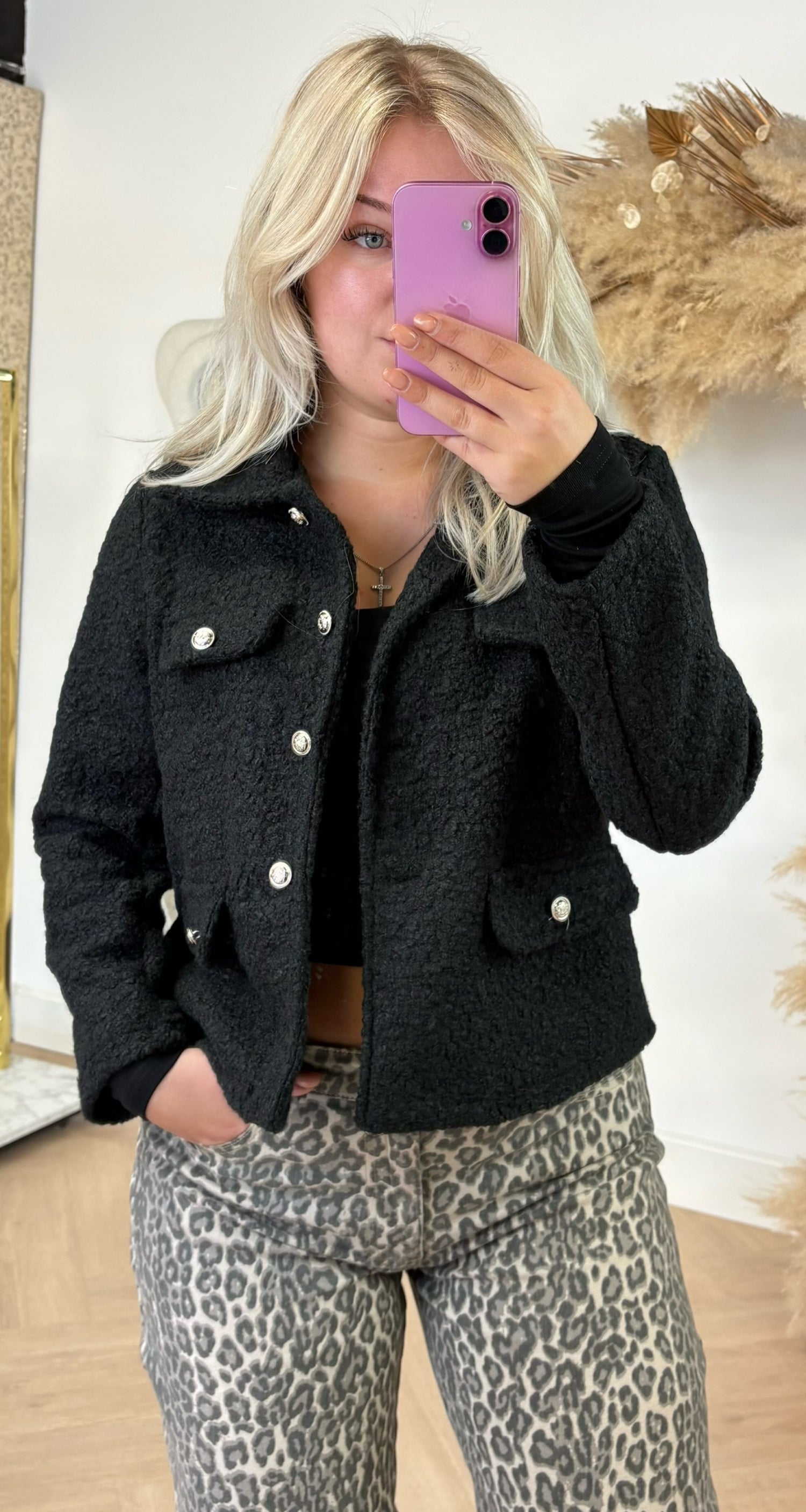 BOUCLE JACKET BLACK