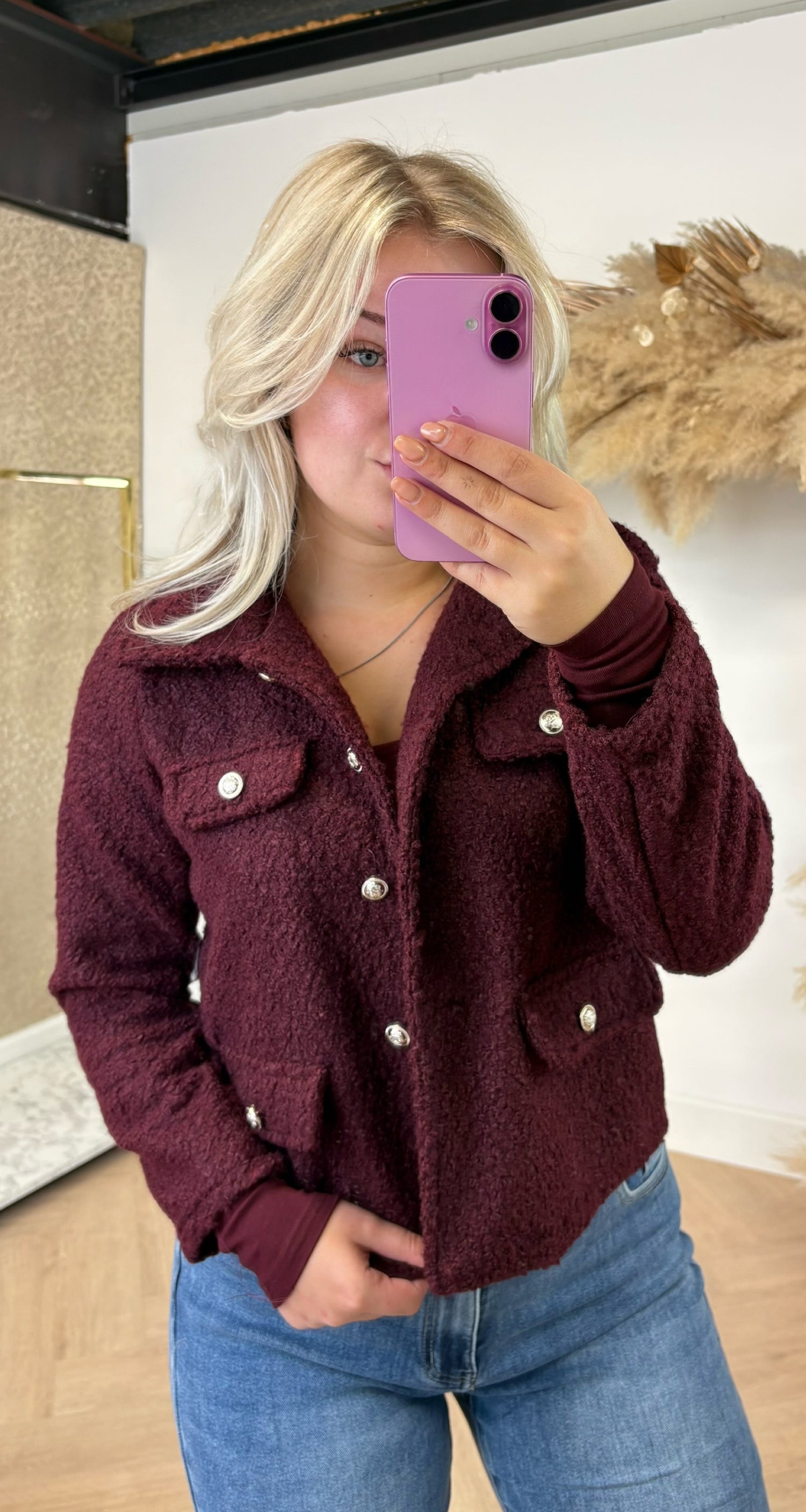 BOUCLE JACKET BORDEAUX