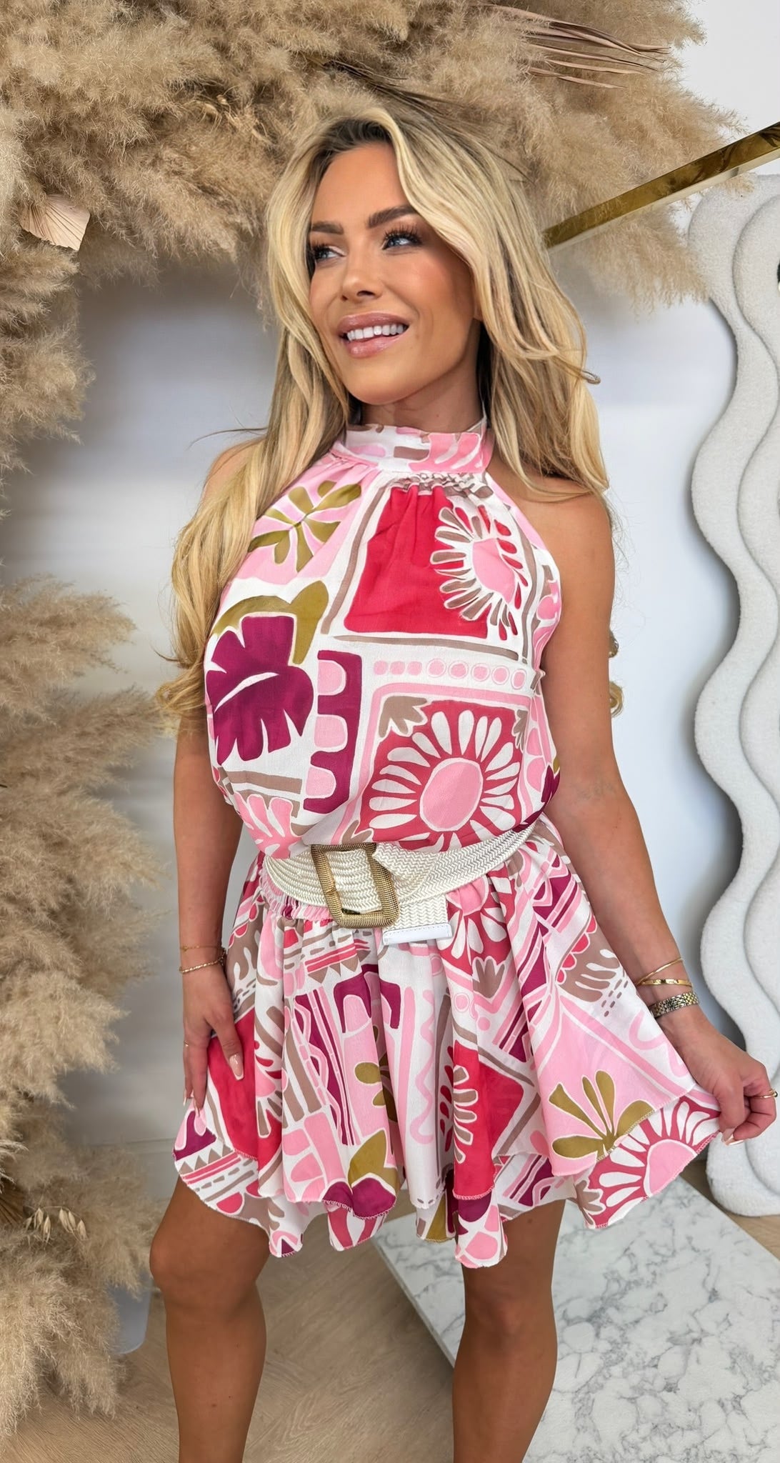 SIZZY PRINT PLAYSUIT LIGHTPINK