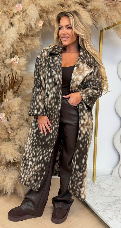 TRENDY BAMBI TRENCH COAT BROWN