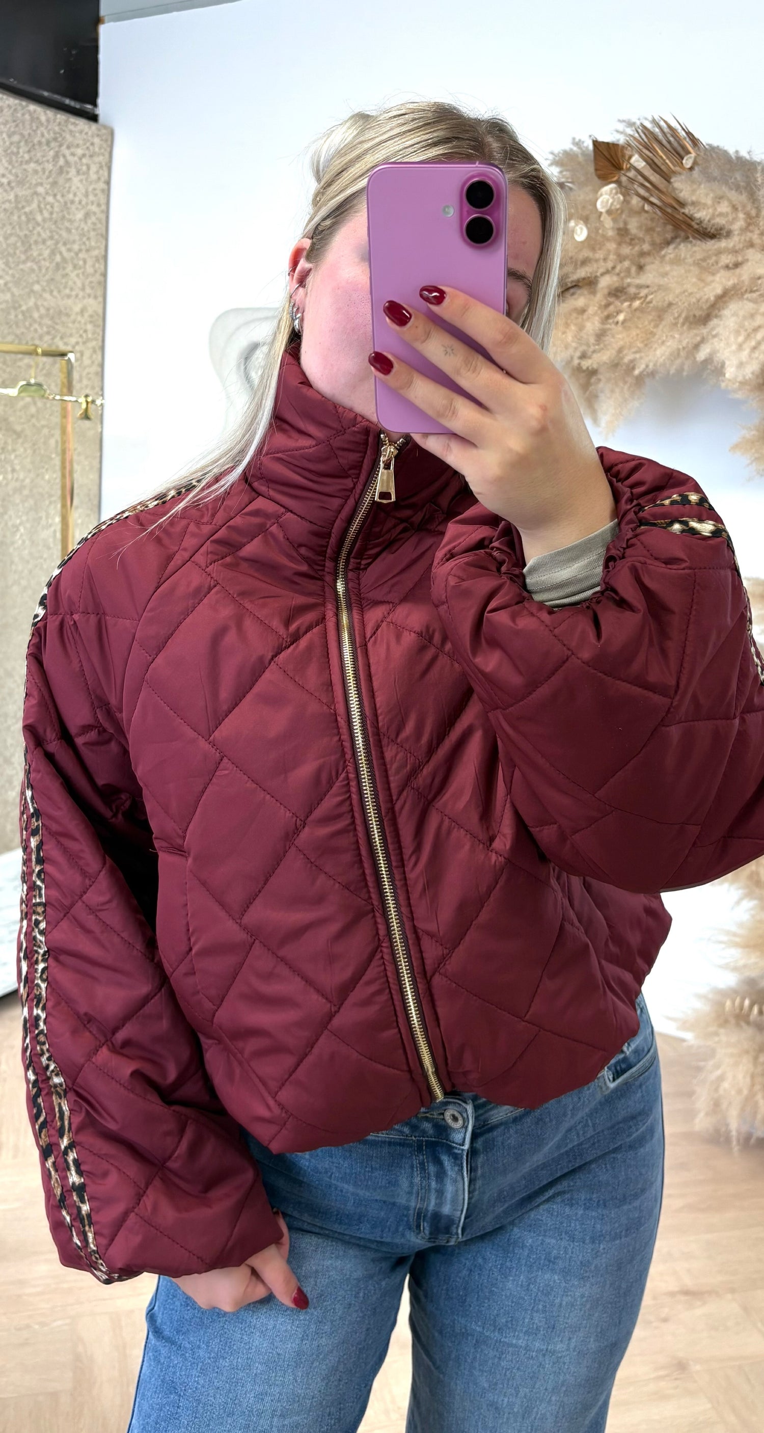 DIDI LEO STRIPE JACKET BORDEAUX