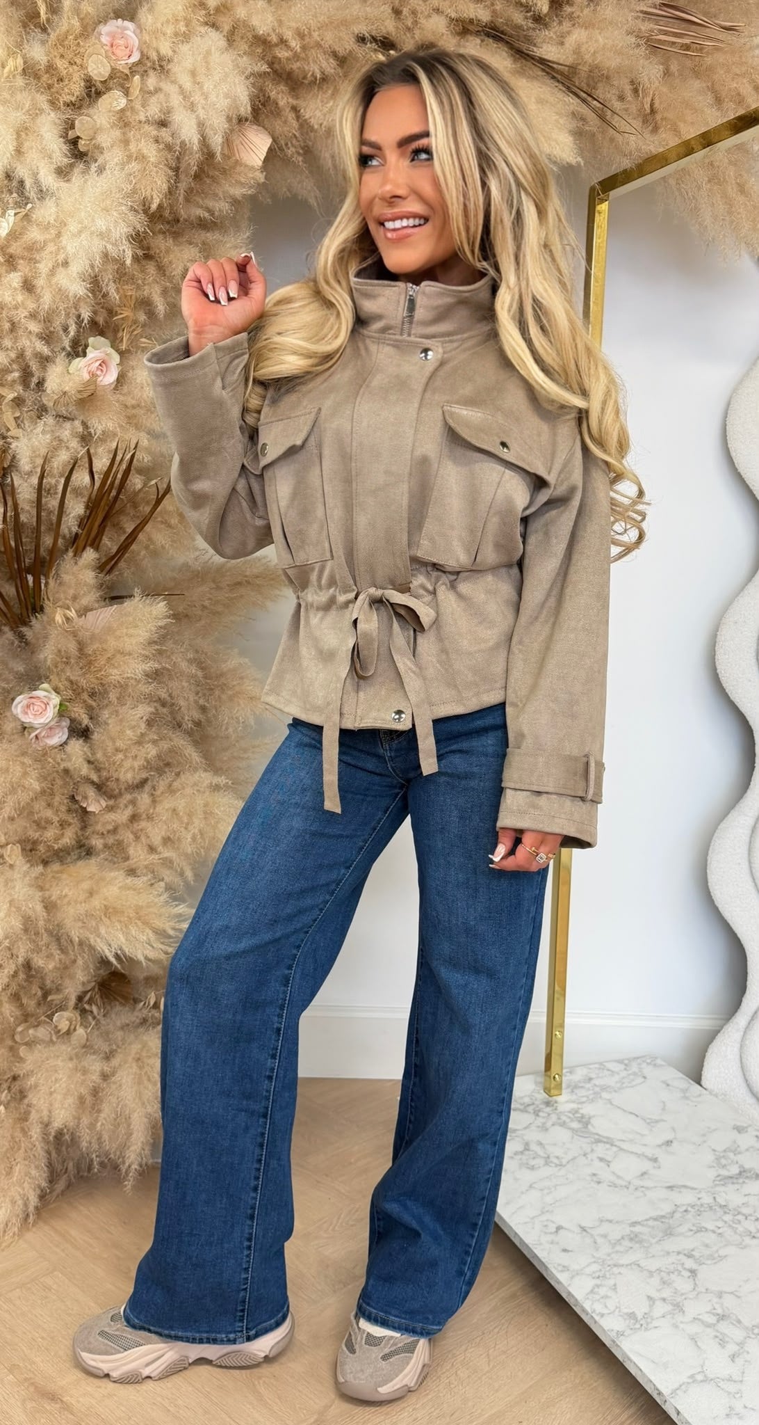 LAURA SUEDE JACKET TAUPE