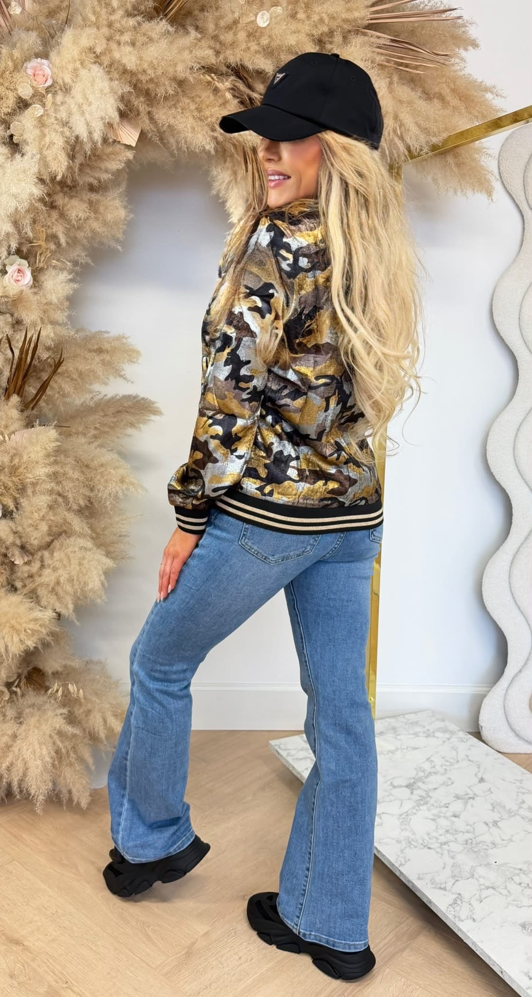 SHINY ARMY VESTJE 19838-4 COLOUR/BLACK/GOLD