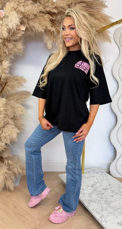 LA BEVERLY TEE 358 BLACK