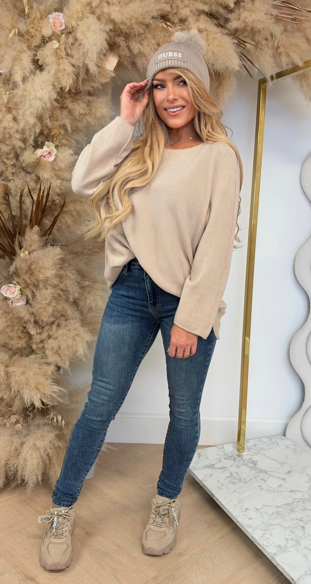 KIMMY SOFT LONG TOP LIGHTBEIGE