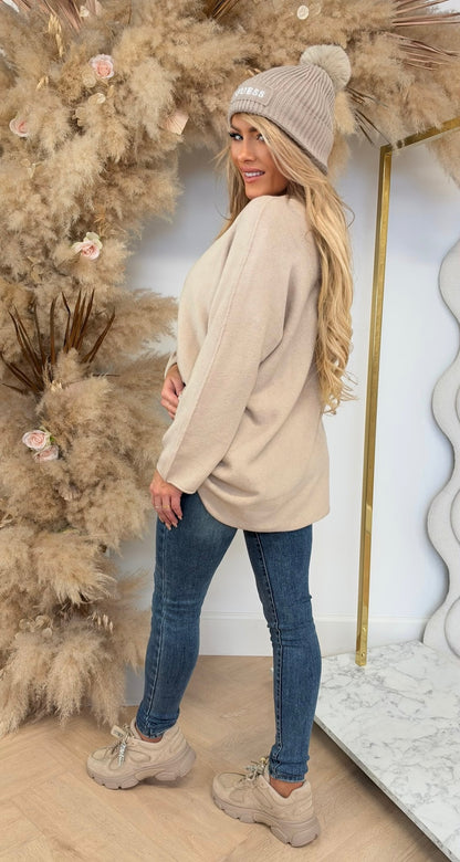 KIMMY SOFT LONG TOP LIGHTBEIGE