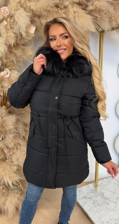 SOFT KRAAG WINTERCOAT 9940 BLACK