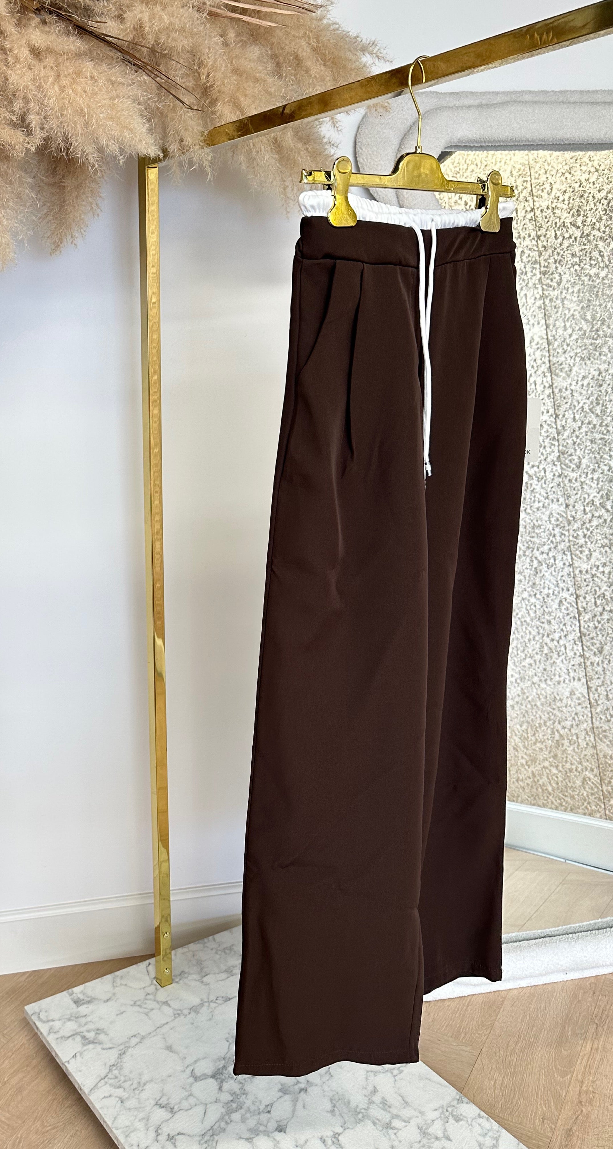 MY LOOK BASIC PANTS CHOCO