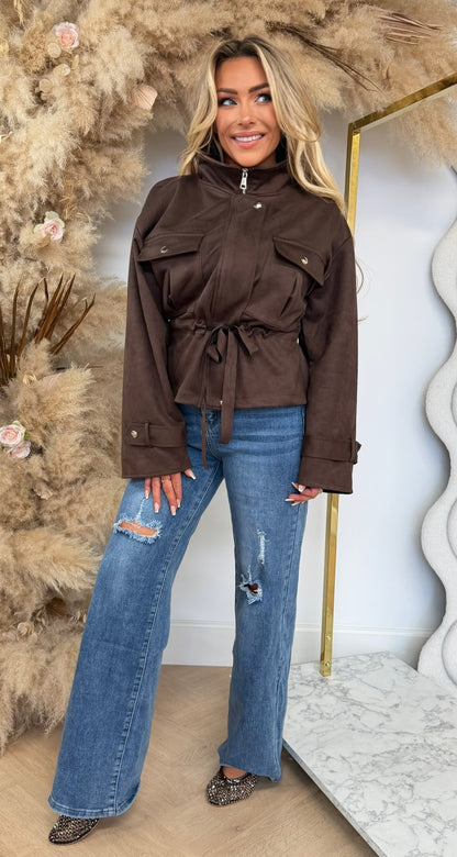 LAURA SUEDE JACKET CHOCO