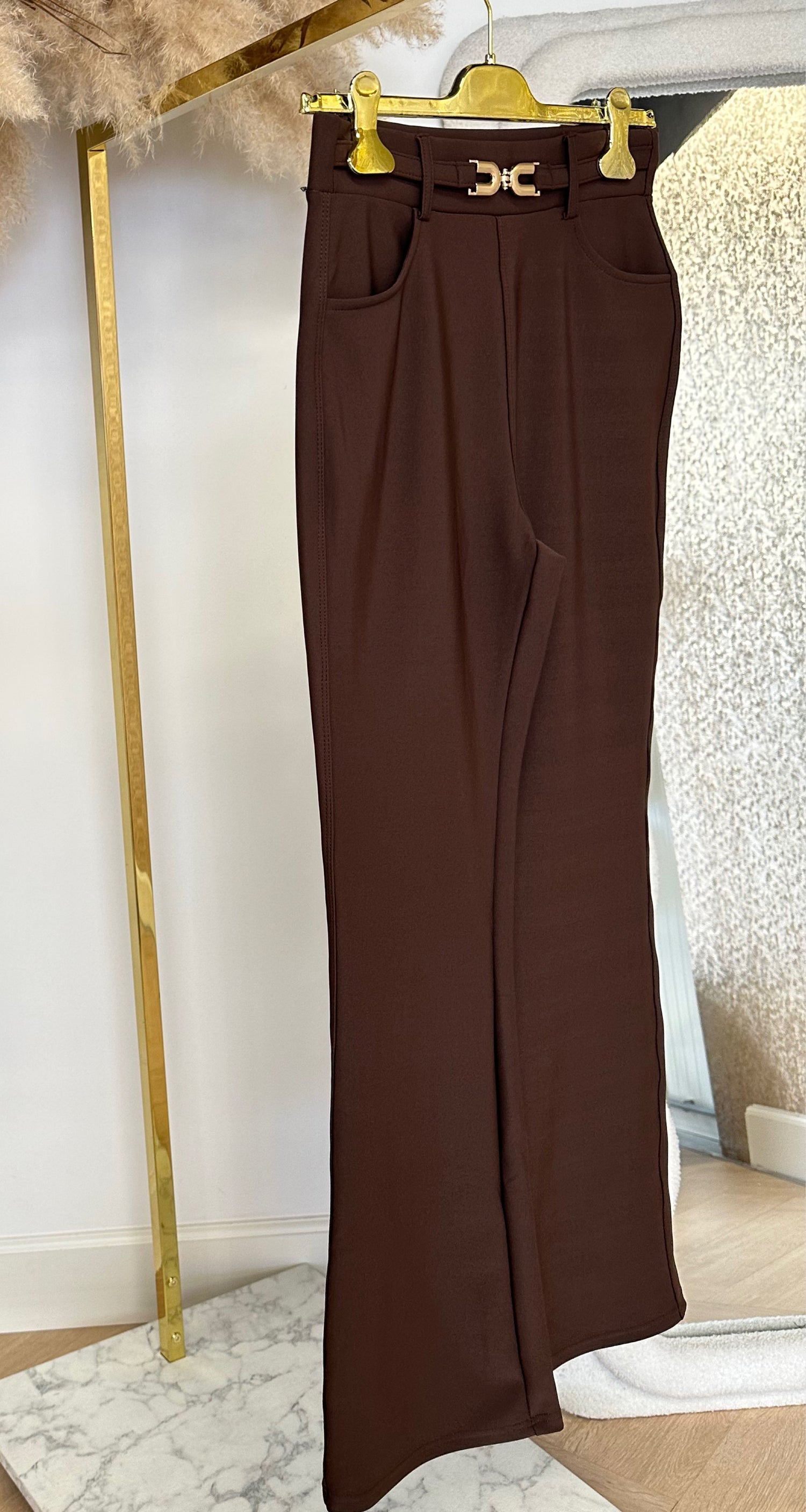 CC BELT FLAIRED TREGGING 3312-82 CHOCO