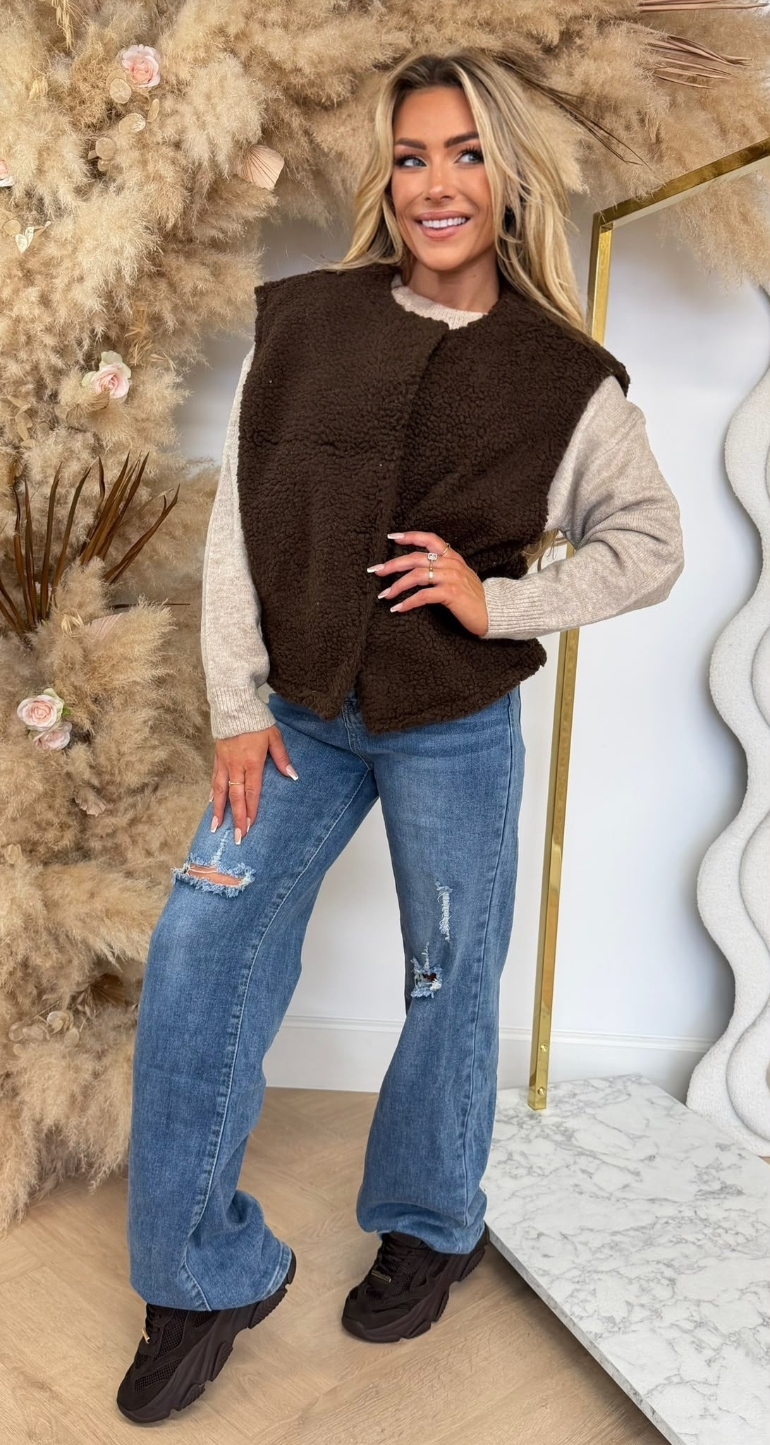 SHEEP GILET CHOCO