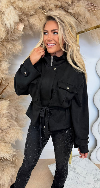 LAURA SUEDE JACKET BLACK