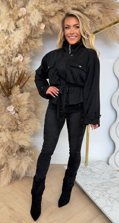 LAURA SUEDE JACKET BLACK