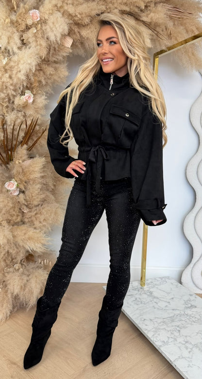 LAURA SUEDE JACKET BLACK