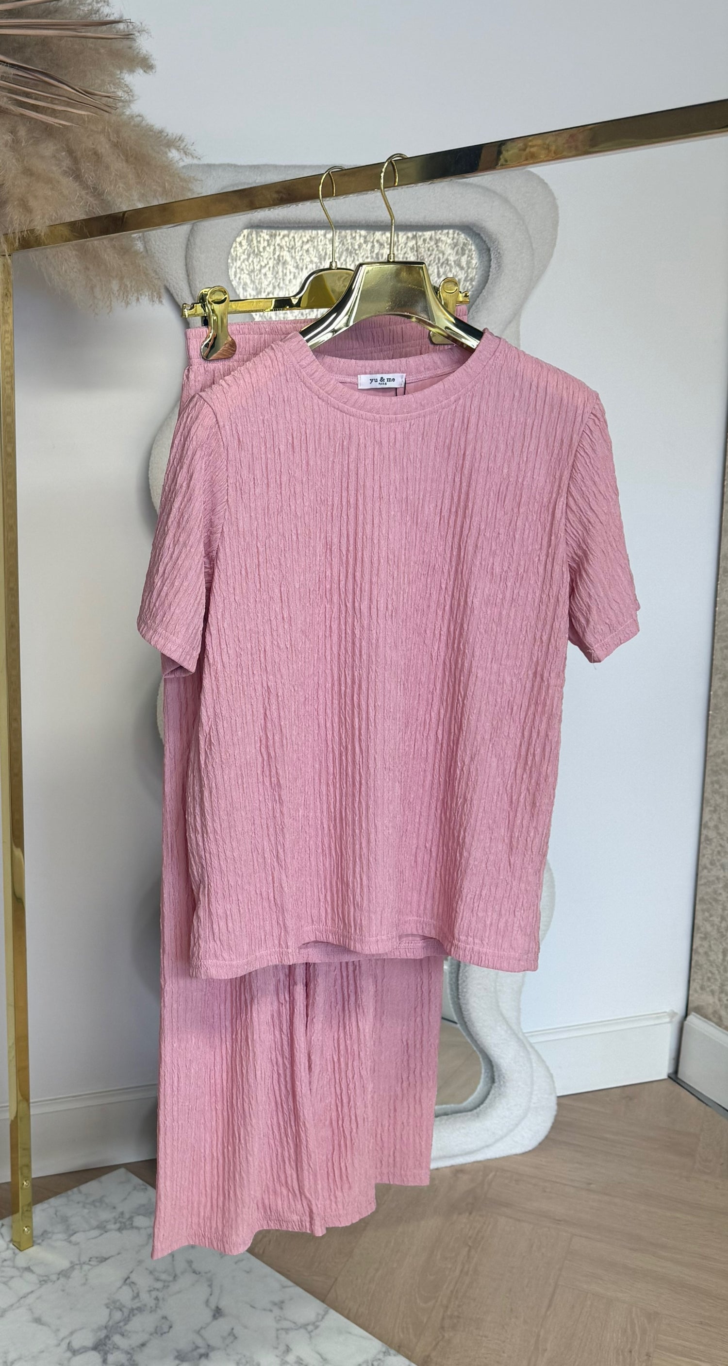 BASIC PLISSE SET OLDPINK 12102
