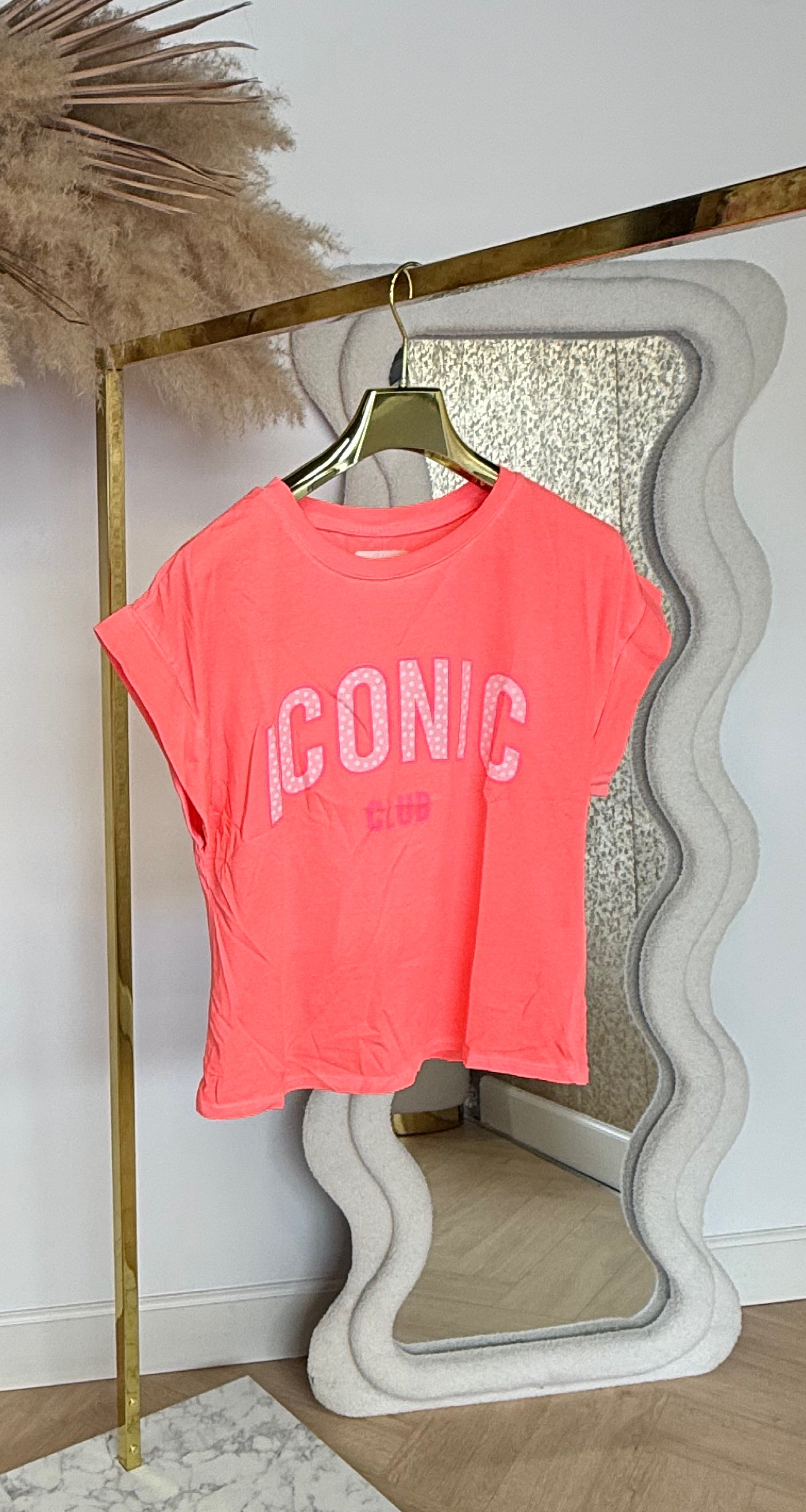 ICONIC DOTS T-SHIRT 690010-162 NEONCORAL