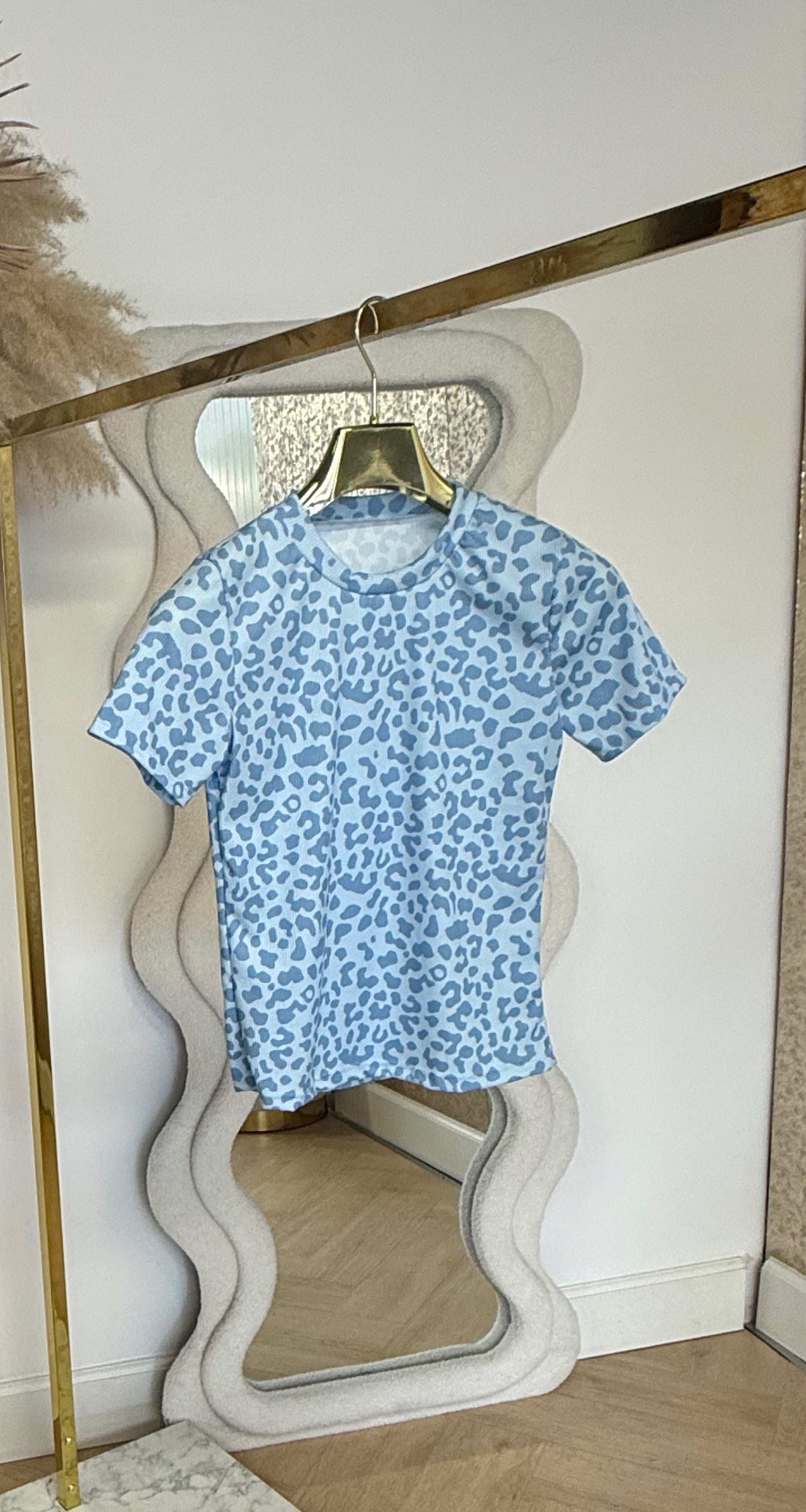 MIA LEOPARD TEE BLUE