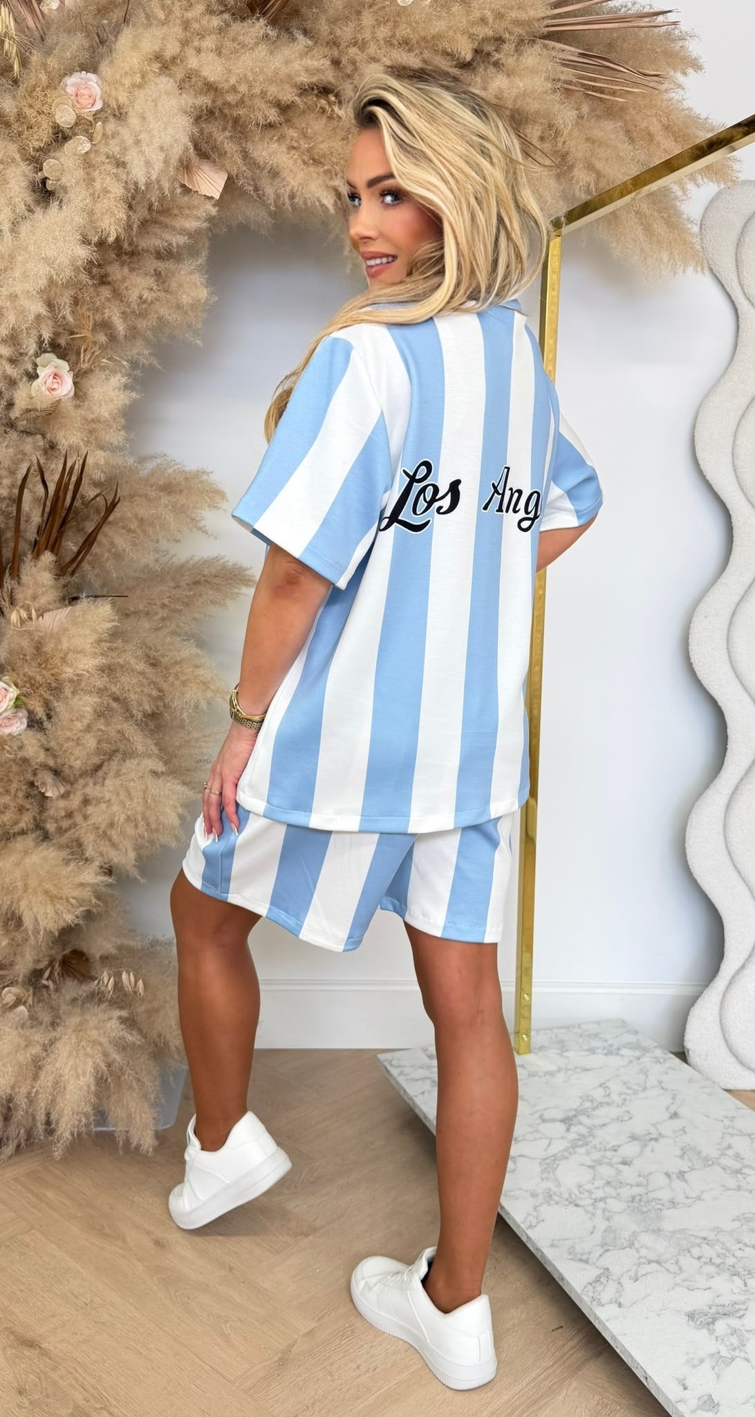 BIG STRIPE LA SET ICEBLUE