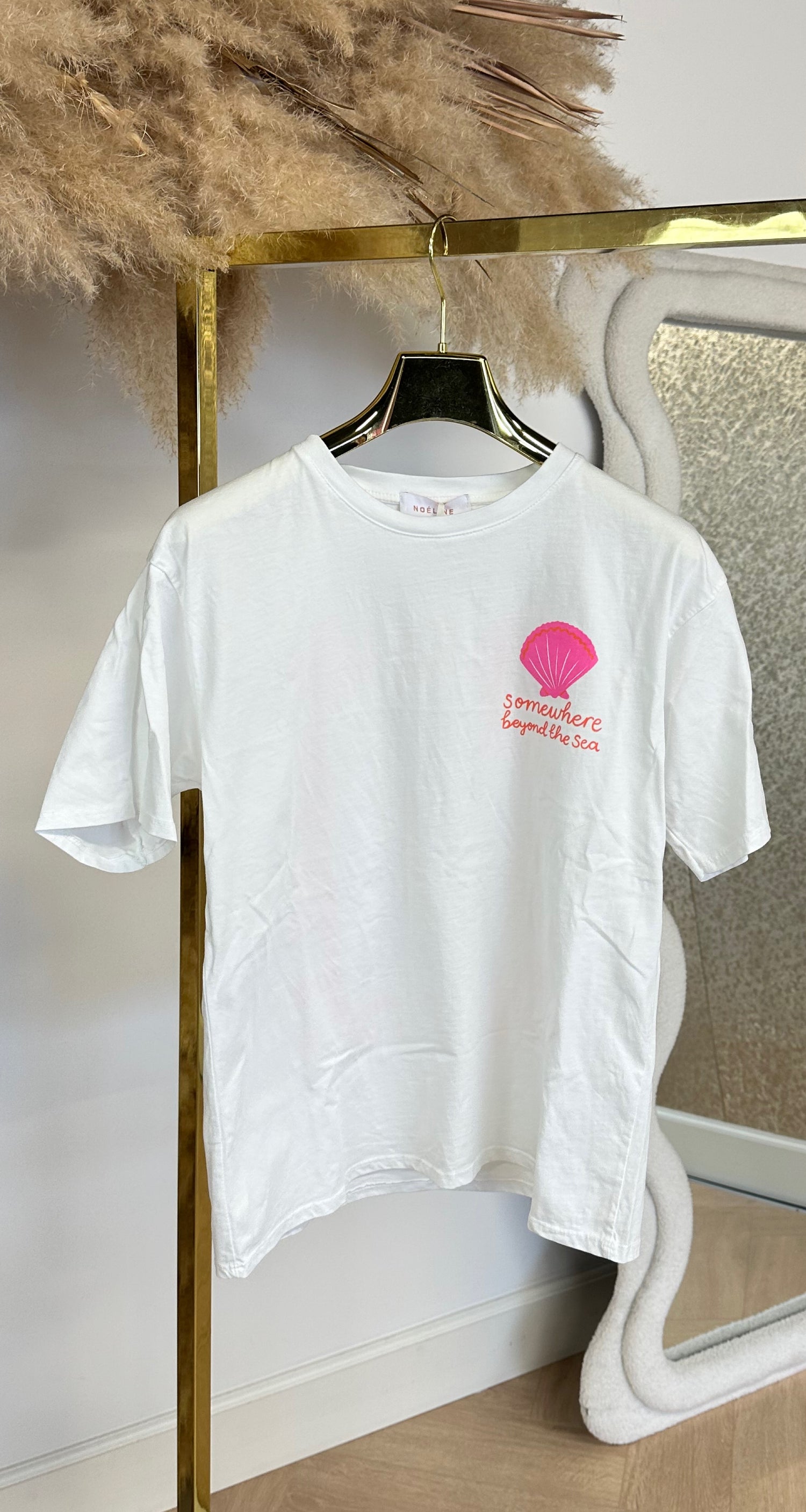 SHELL BACK PRINT TEE 6030-452 WHITE