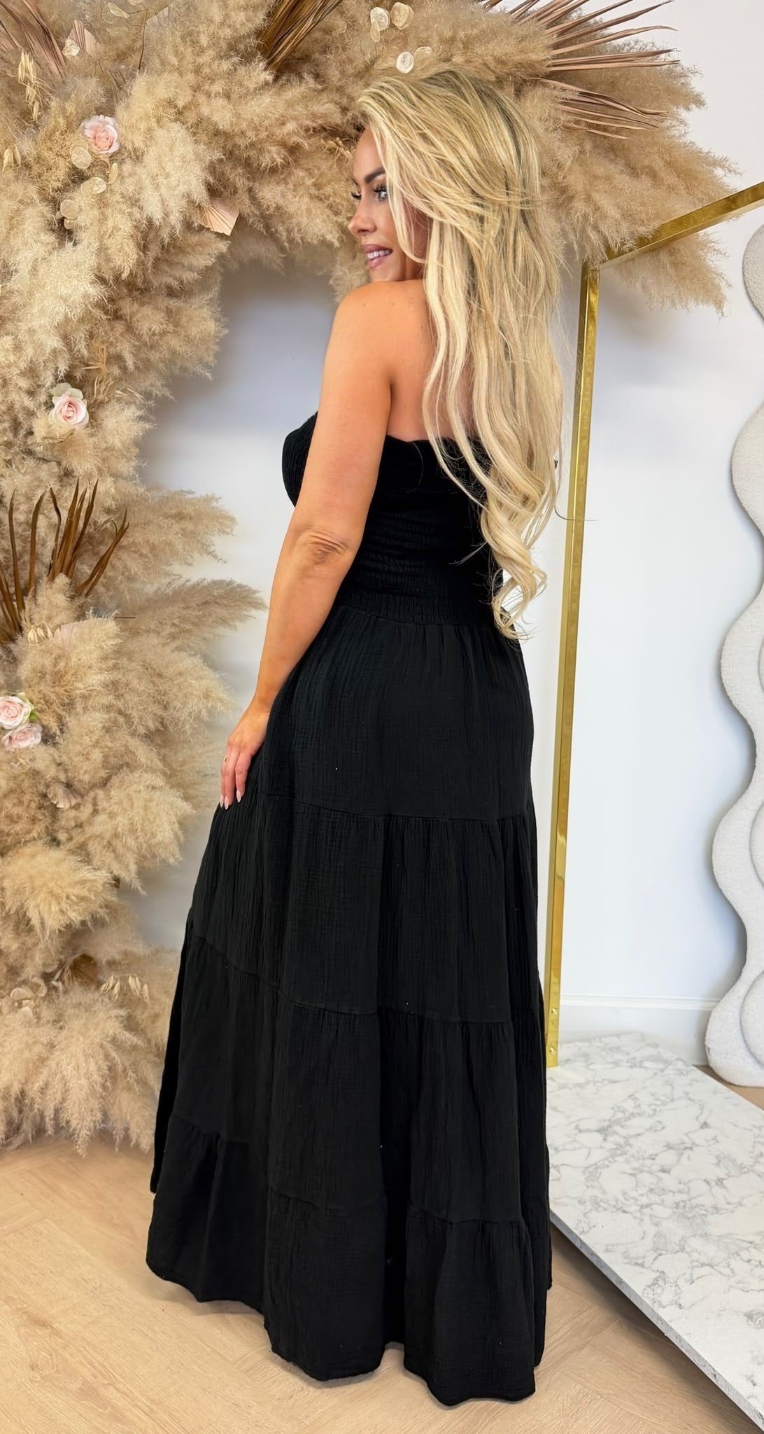 ROSALYN COTTON DRESS BLACK