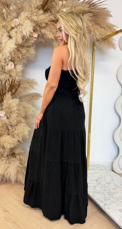 ROSALYN COTTON DRESS BLACK