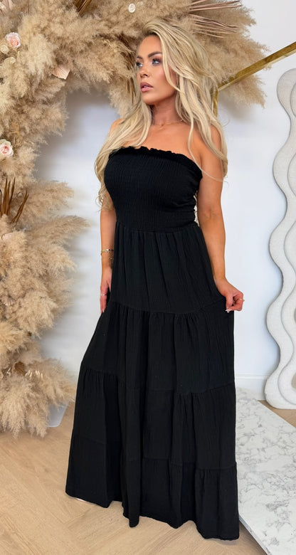 ROSALYN COTTON DRESS BLACK